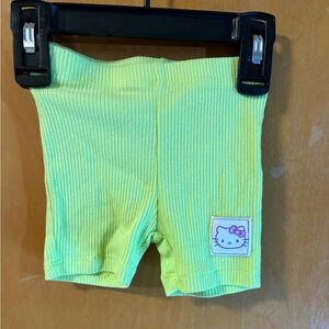 Hello Kitty Lime Green Ribbed Shorts
